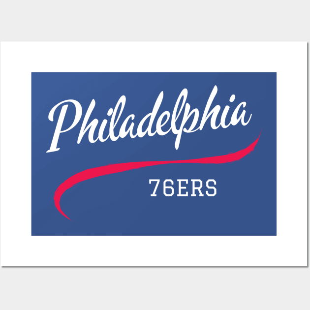 76ers PHI Wall Art by CityTeeDesigns